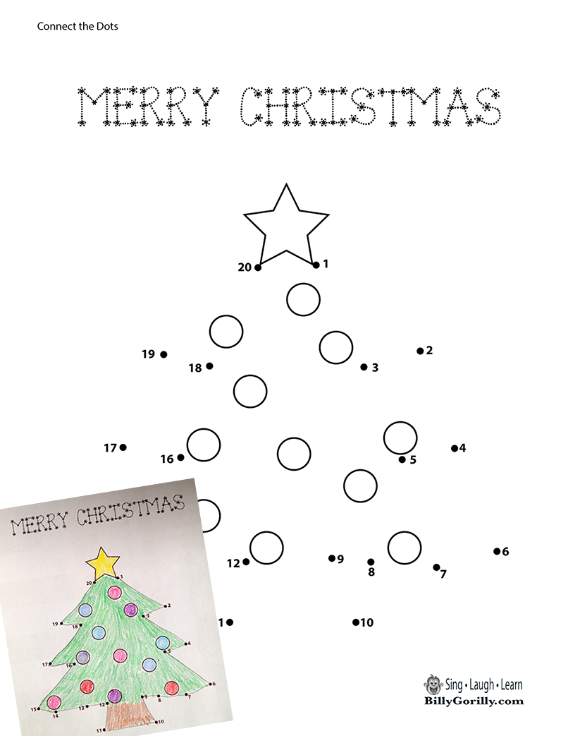 christmas tree dot-to-dot | sing laugh learn